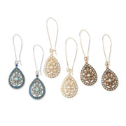 Small Bead & Enamel Earrings (3 Colors)