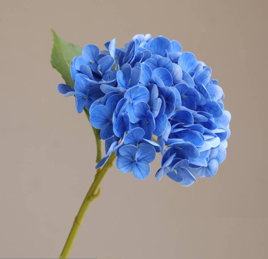 12.5"Real Touch lifelike Hydrangea-6”bloom: Pure White