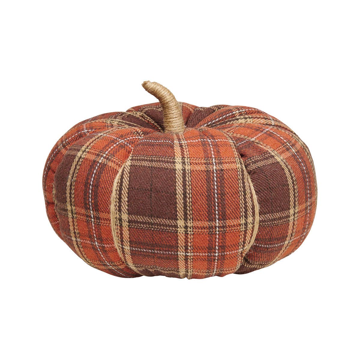 XL Harvest Plaid Fall Fabric Pumpkin