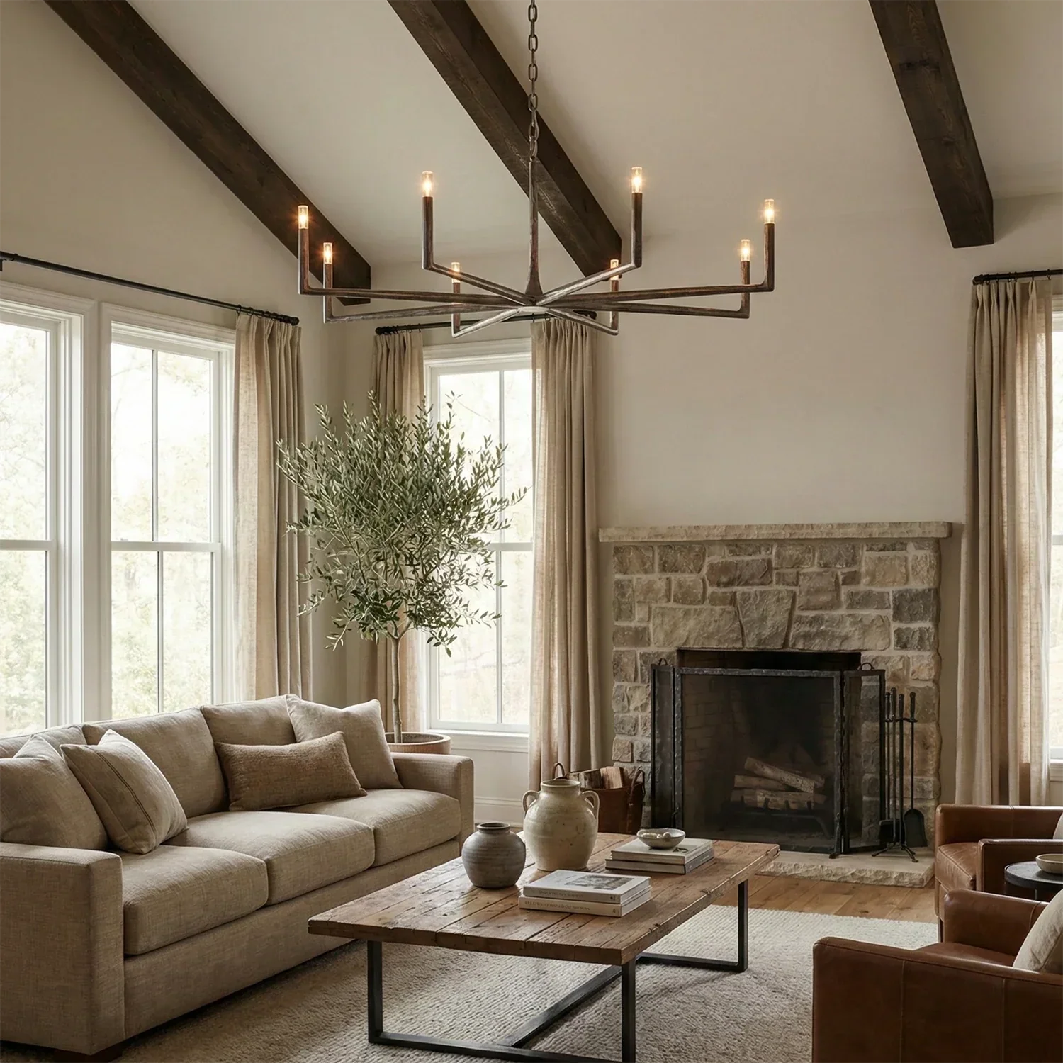 Avarit Forged Round Chandelier