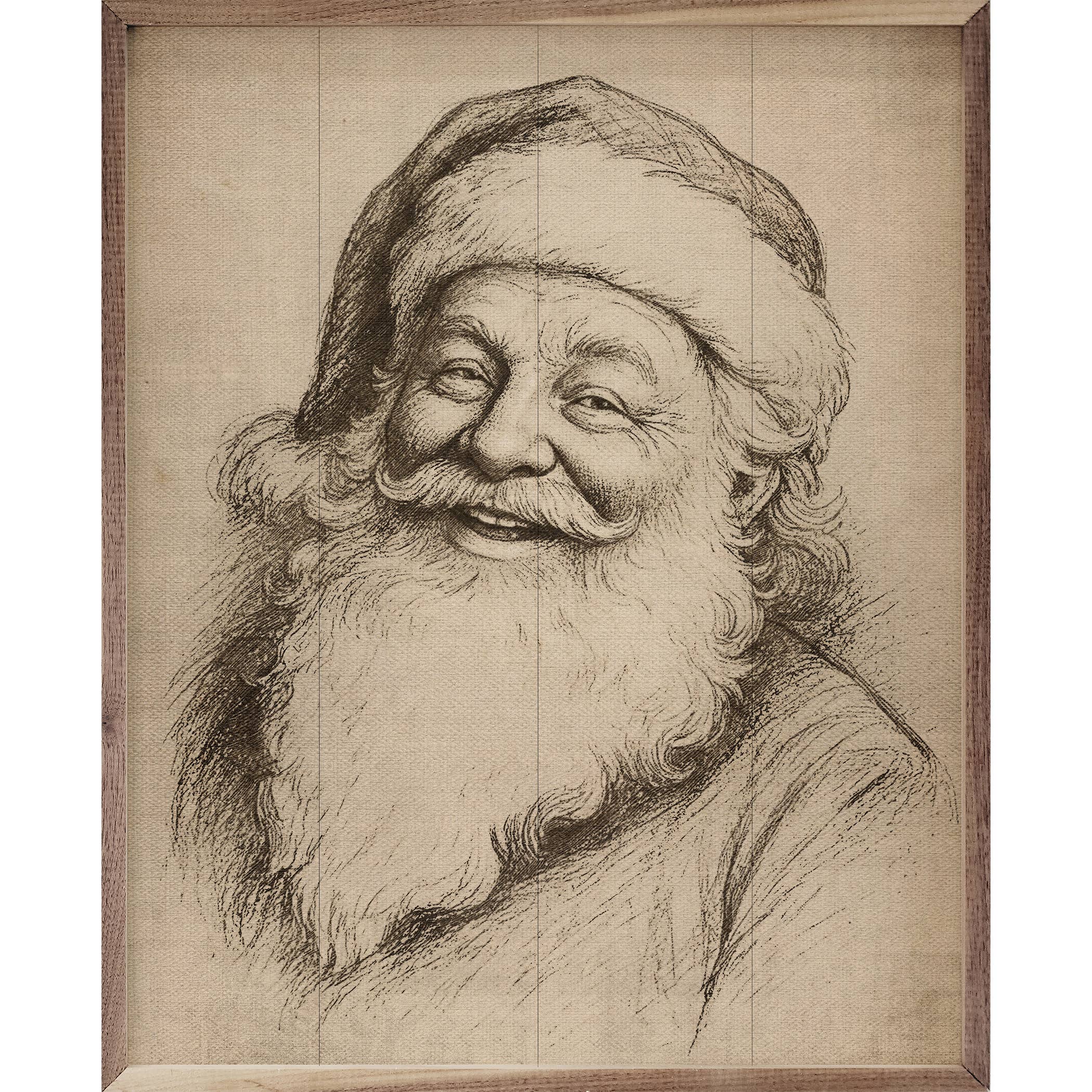 Santa Claus Linocut: 8x10