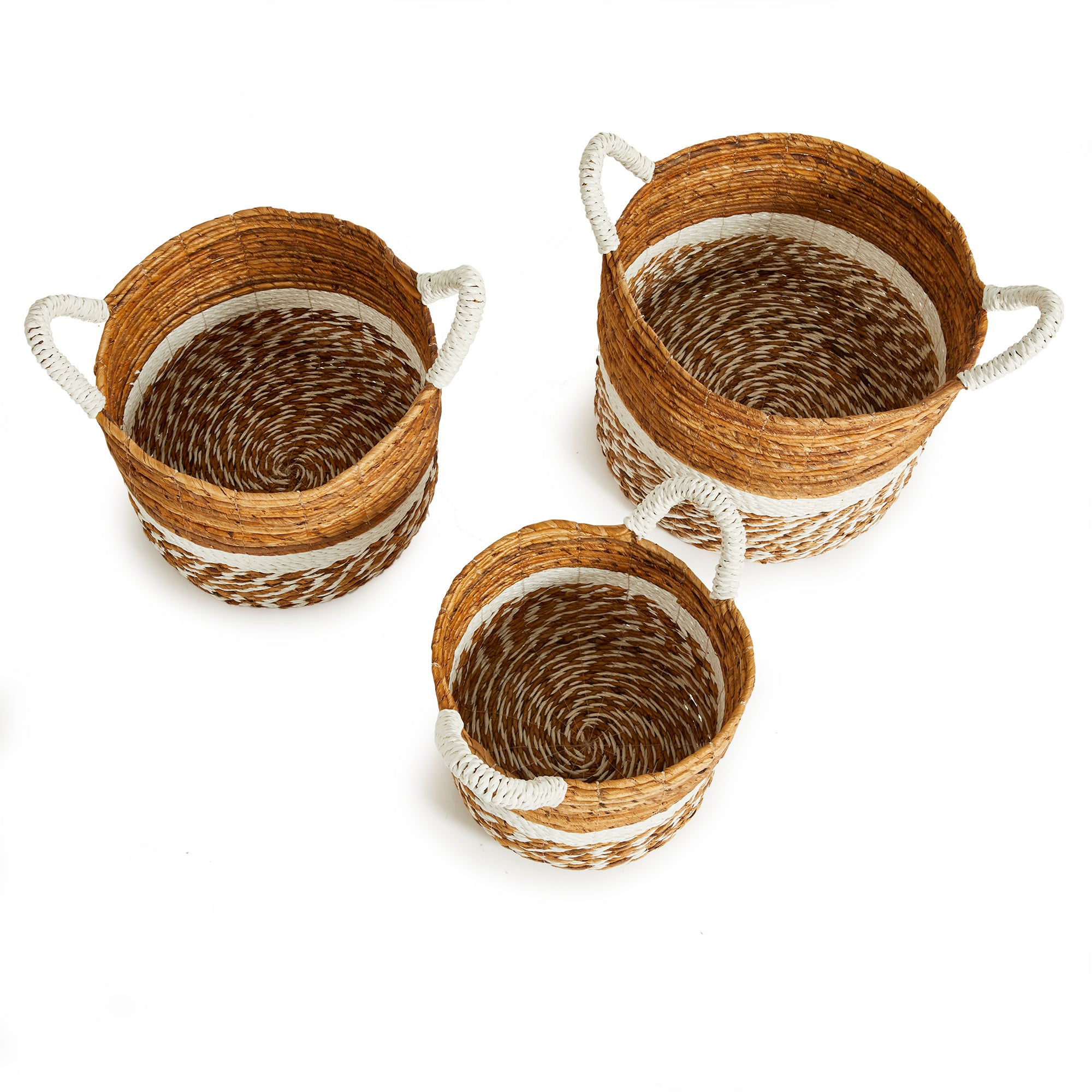 KEY LARGO ROUND BASKETS, SET OF 3