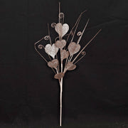 22" Spray-Glittered Hearts-Champagne