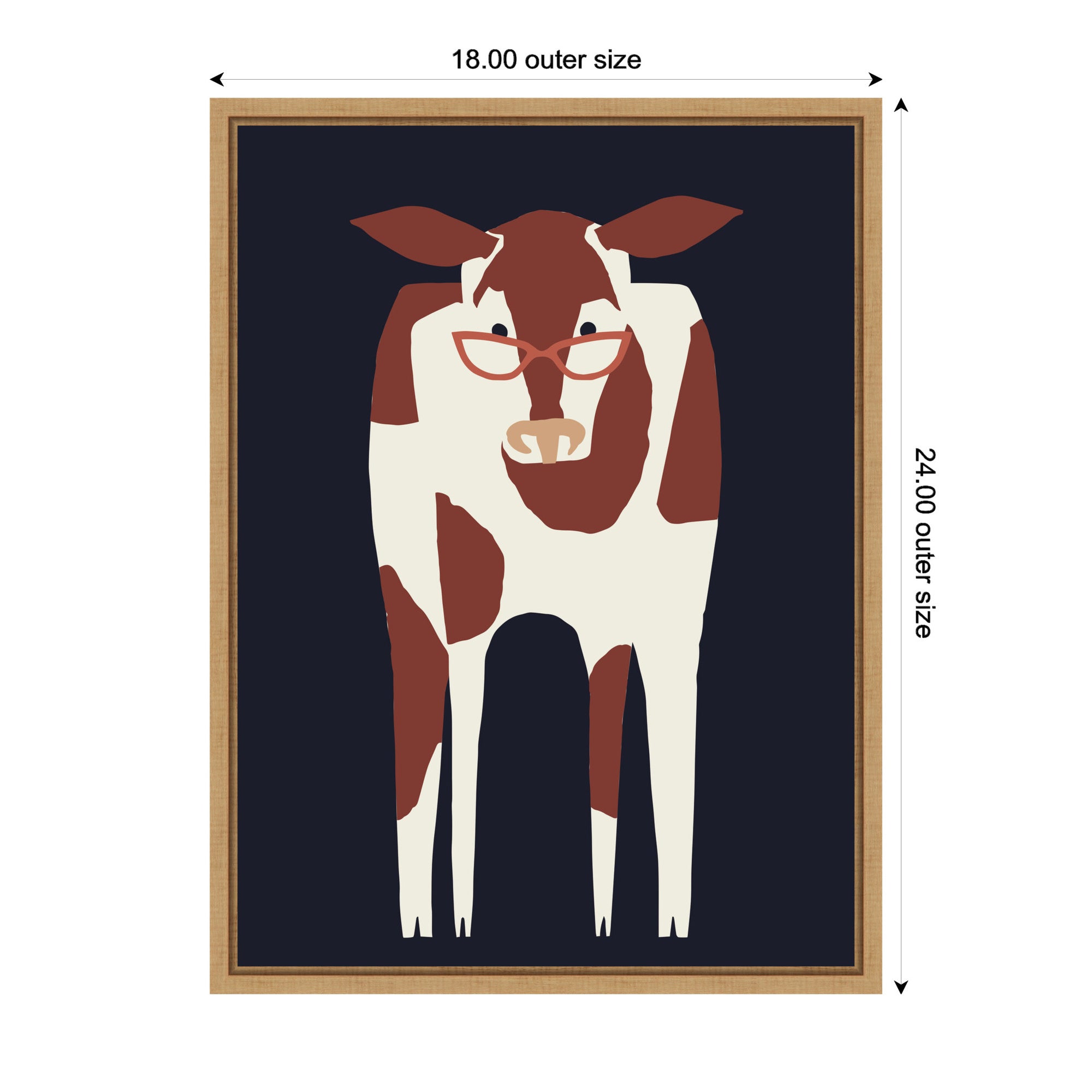 Sylvie Farm Cow Framed Canvas by Hannah Beisang