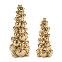 Sleigh Bell Tree Form  8"H, 11"H Resin - 2 Sizes