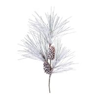 Long Needle Flocked Pine Spray 45”H PVC