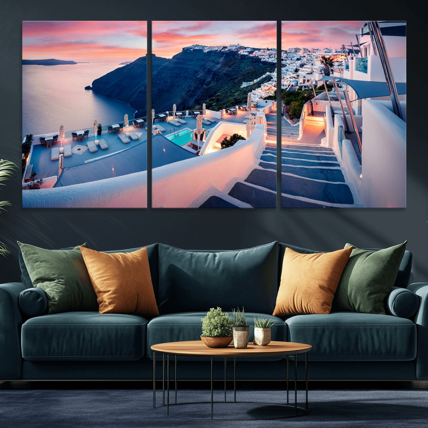Greece Santorini Wall Art Landscape Canvas Print