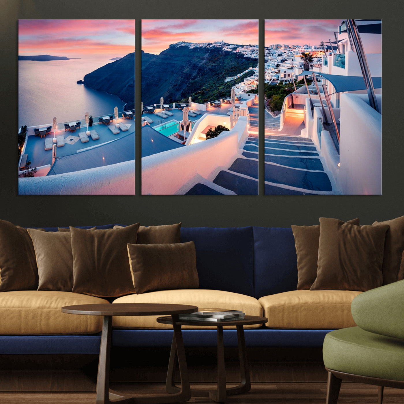 Greece Santorini Wall Art Landscape Canvas Print