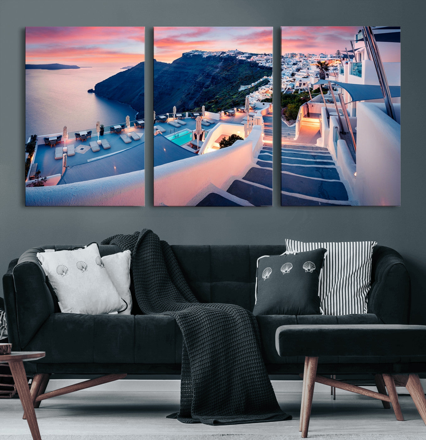 Greece Santorini Wall Art Landscape Canvas Print