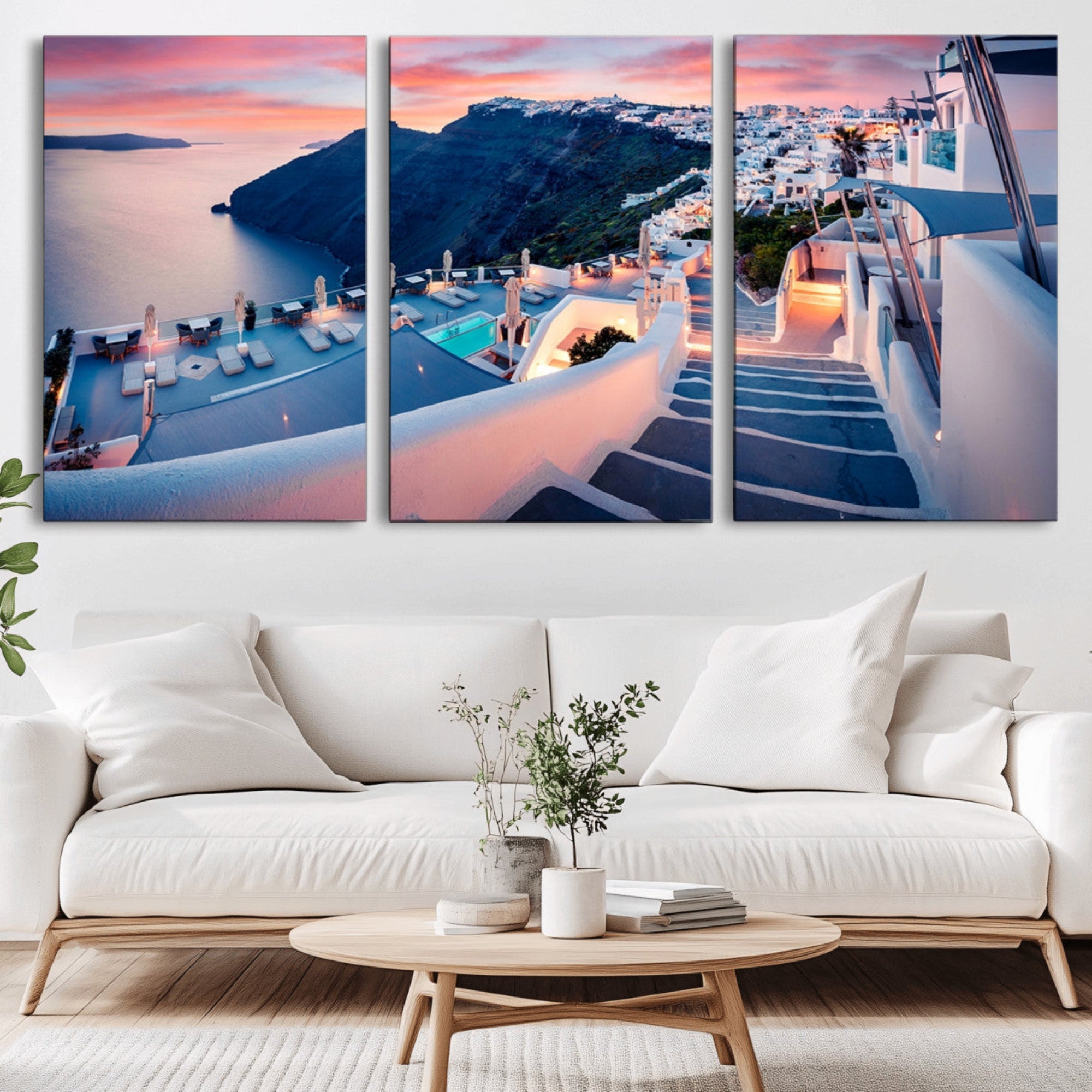 Greece Santorini Wall Art Landscape Canvas Print