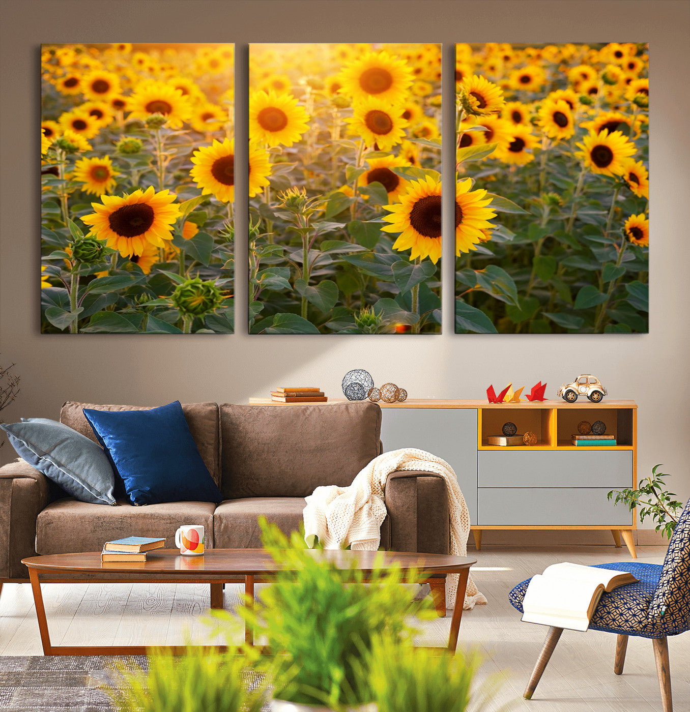 Sunflower Sunshine Wall Art Canvas Print