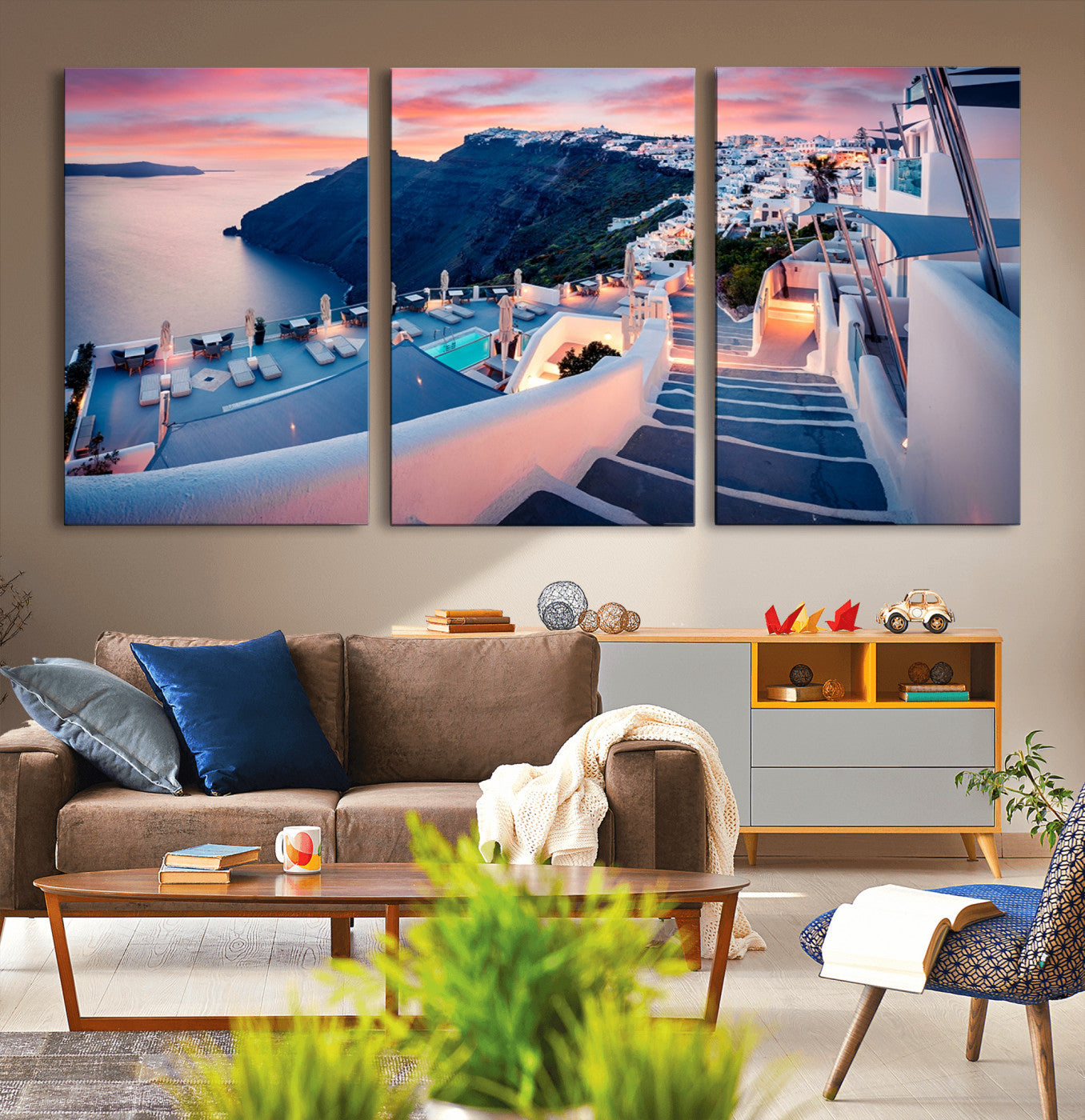 Greece Santorini Wall Art Landscape Canvas Print
