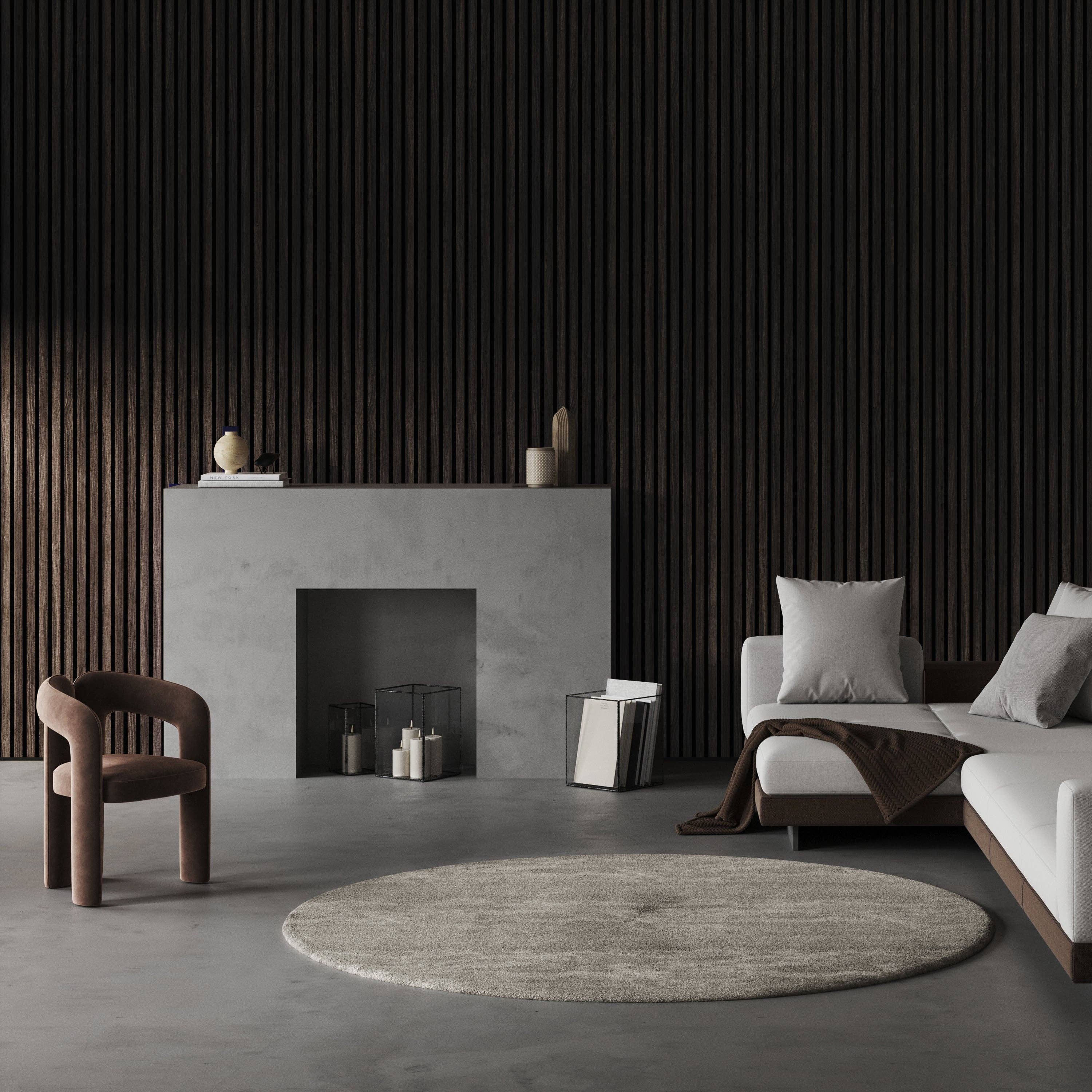 Acoustic Slat Panels: Natural Walnut / [2pcs] 94.5" x 12.6"