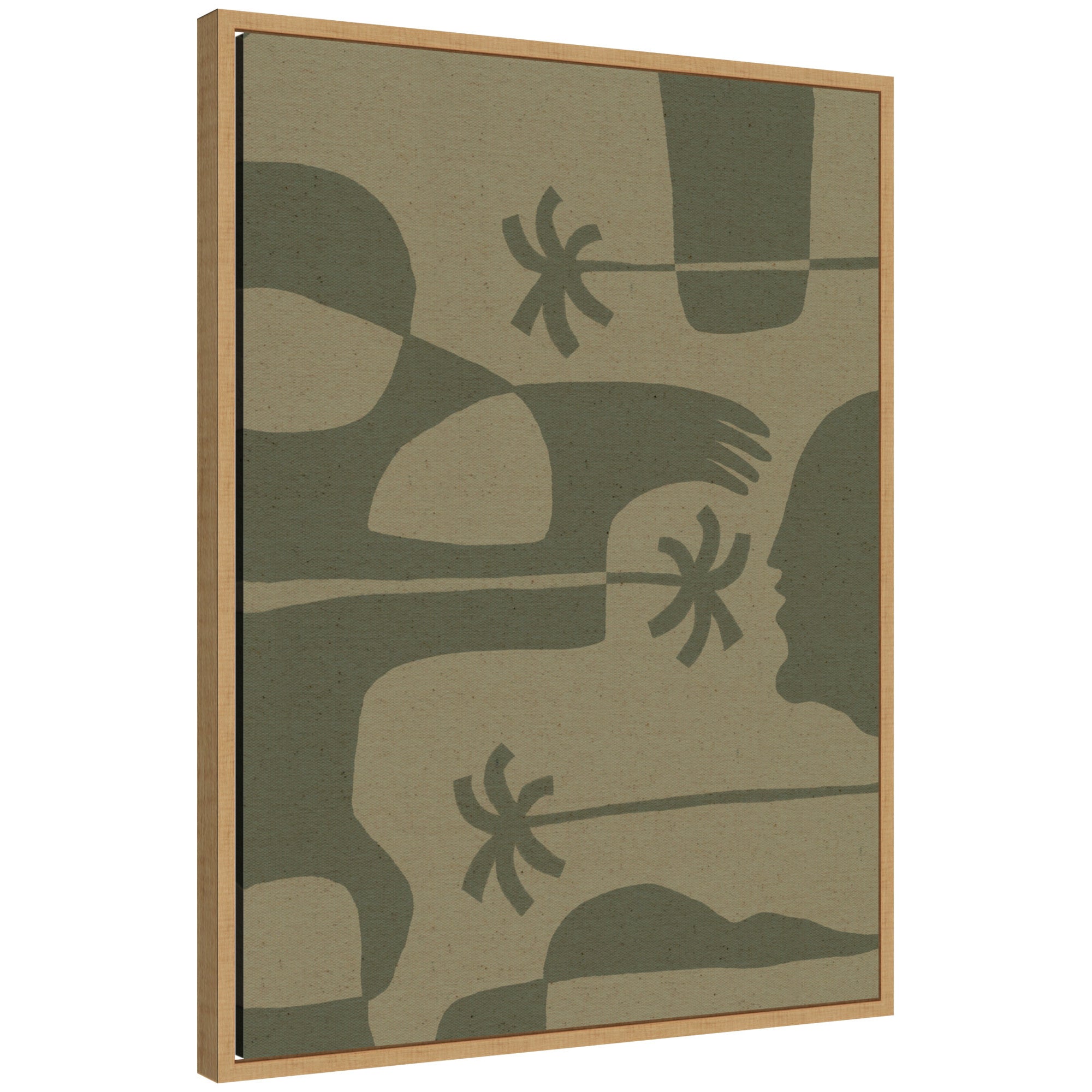 Sylvie The Land Story 7 Framed Canvas by Shatha Al Dafai