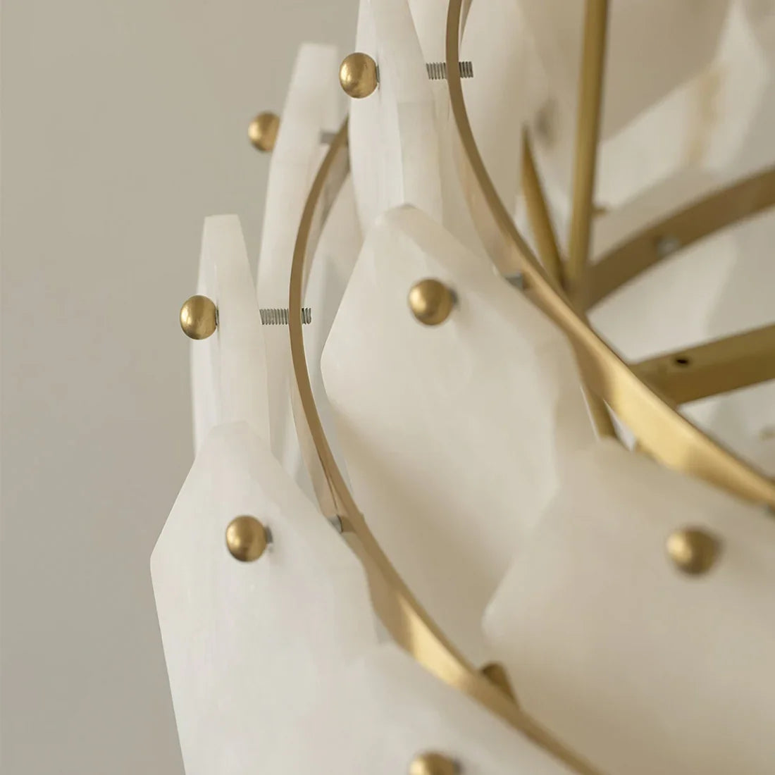 Alabaster Geometric Cloud Chandelier
