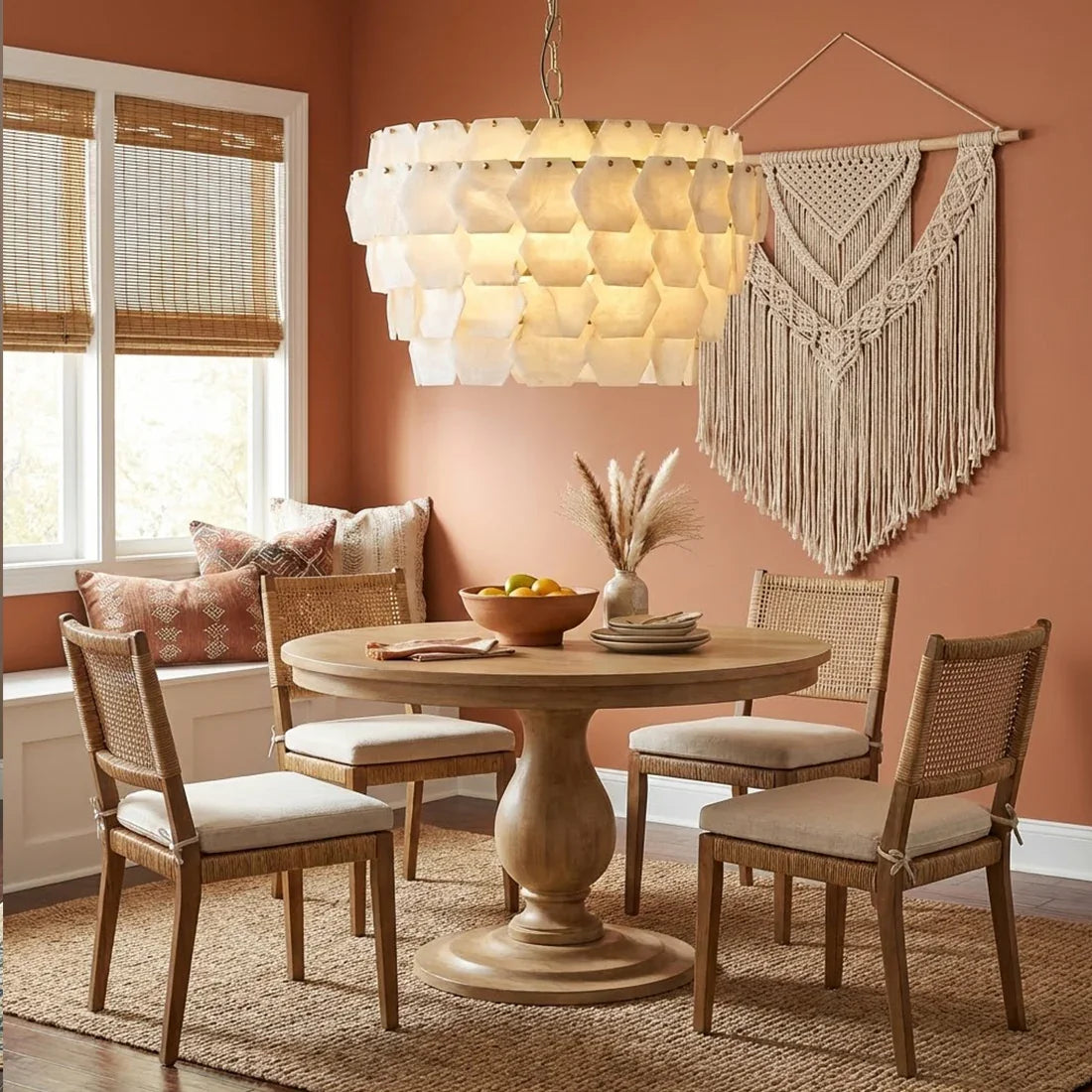 Alabaster Geometric Cloud Chandelier