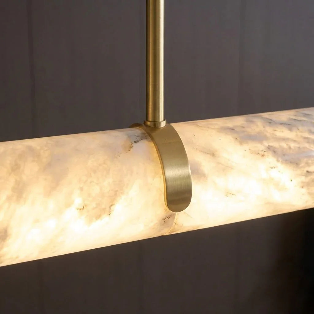 Alabaster Linear Tube Chandelier