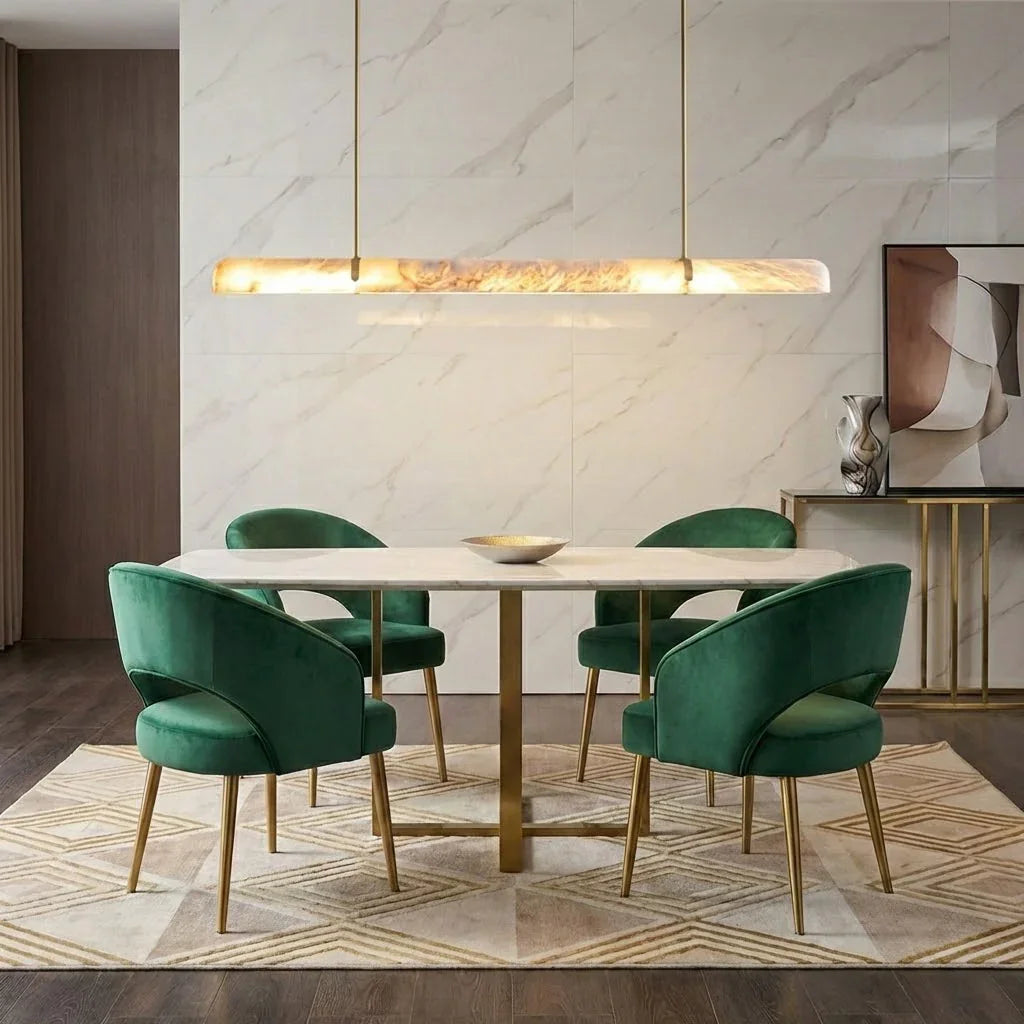 Alabaster Linear Tube Chandelier
