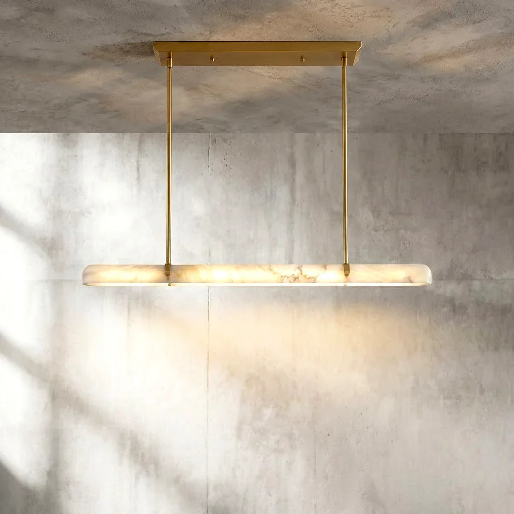 Alabaster Linear Tube Chandelier