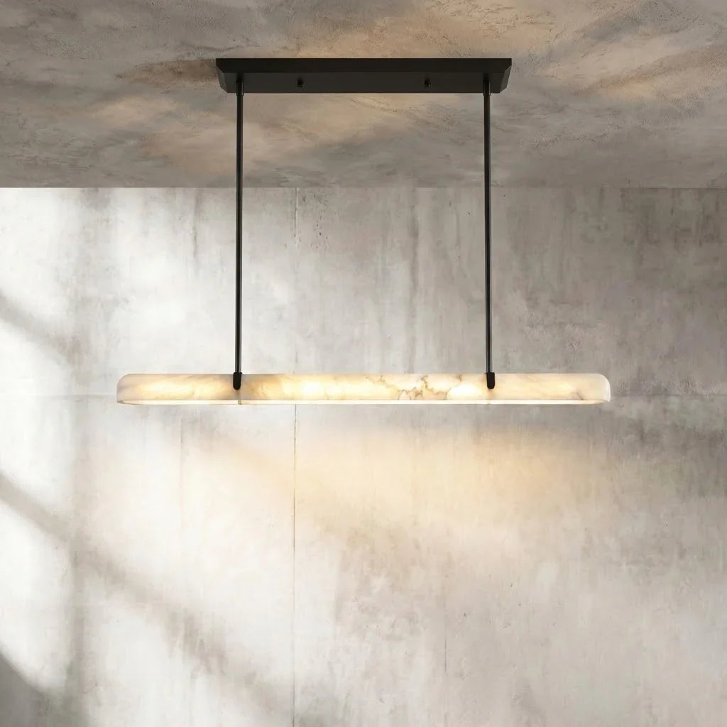 Alabaster Linear Tube Chandelier