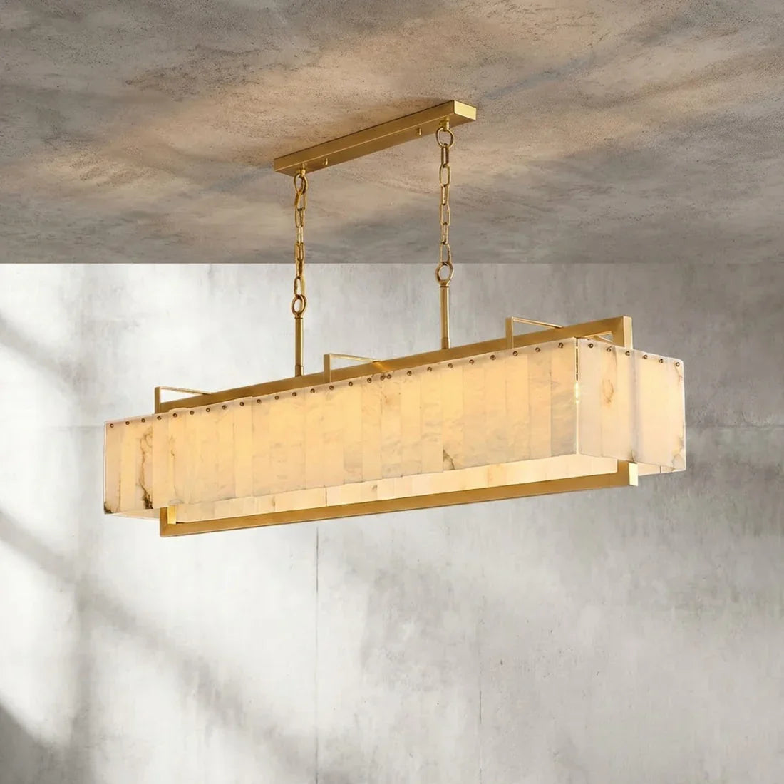 Alabaster Panel Chandelier