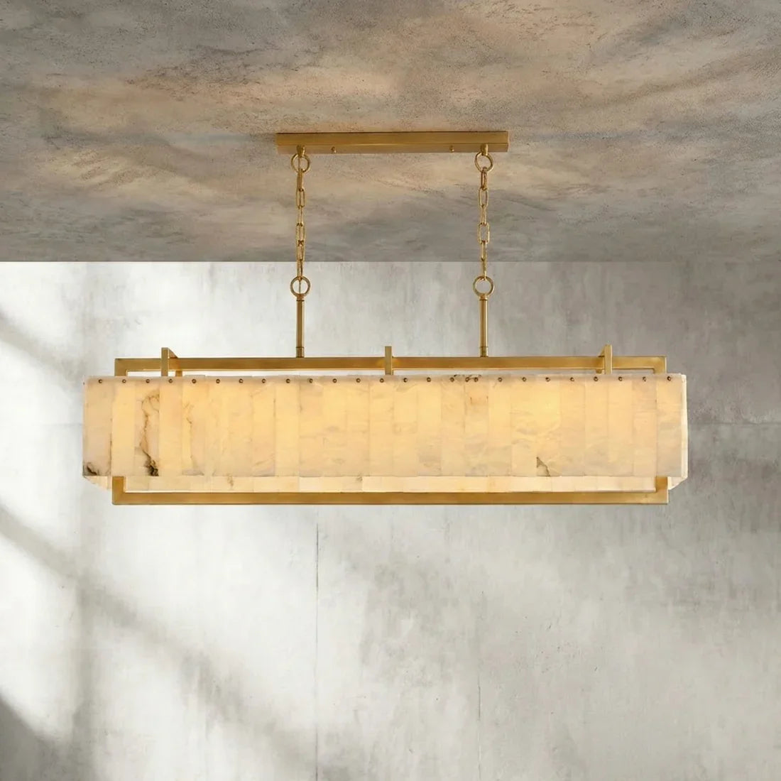 Alabaster Panel Chandelier
