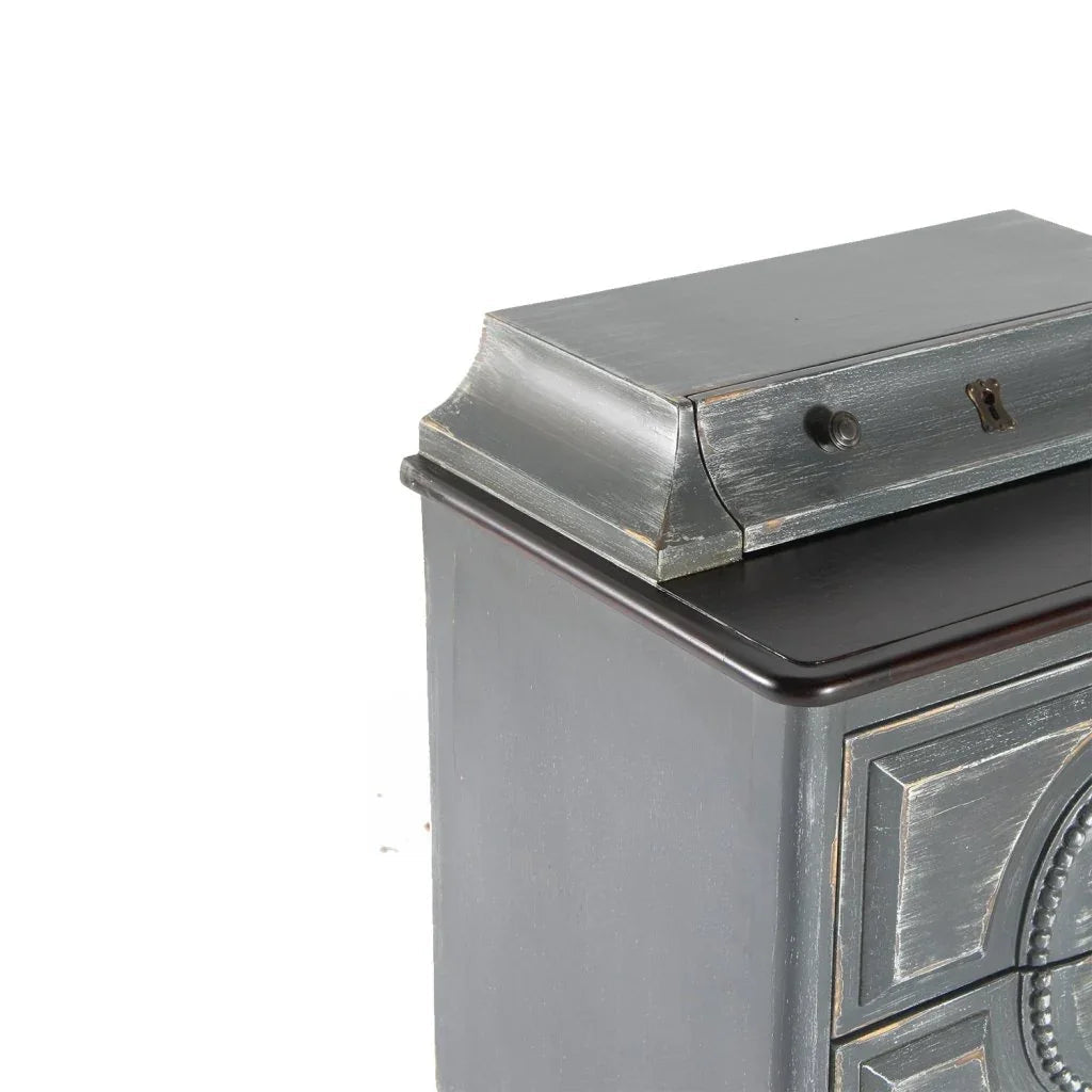 Ansel Three Drawers Wood Nightstand