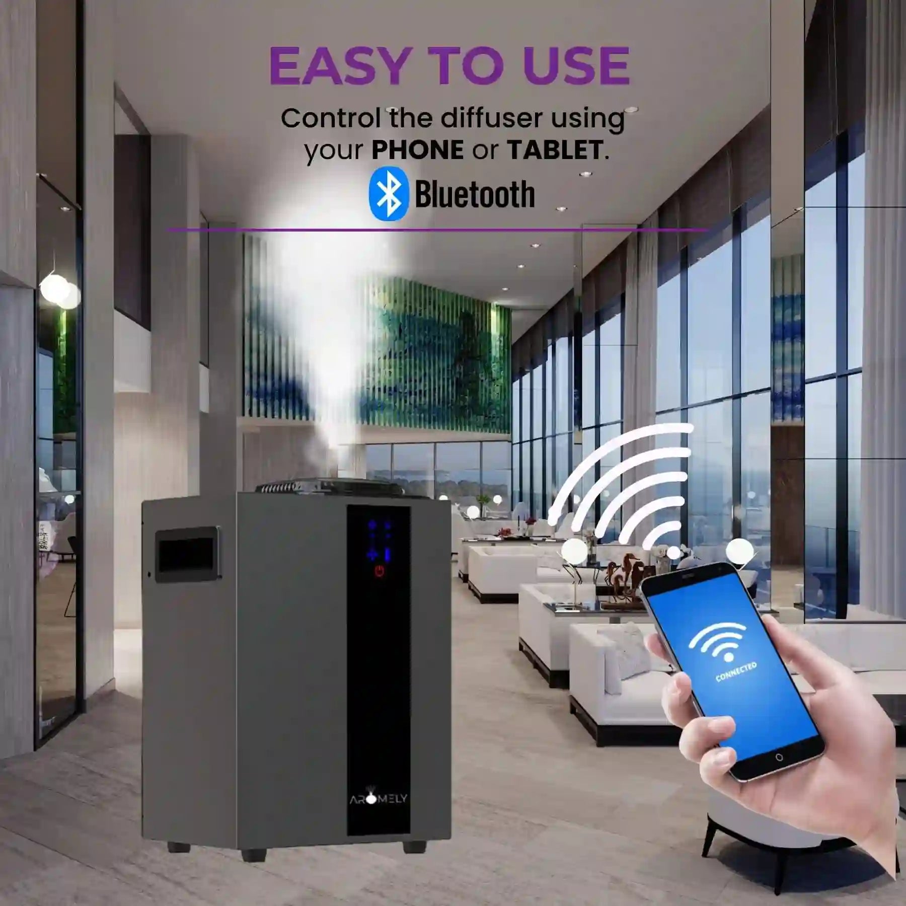 ARO PRO Smart HVAC Scent Diffuser Up to 4,000 Sqft - Bluetooth & Waterless