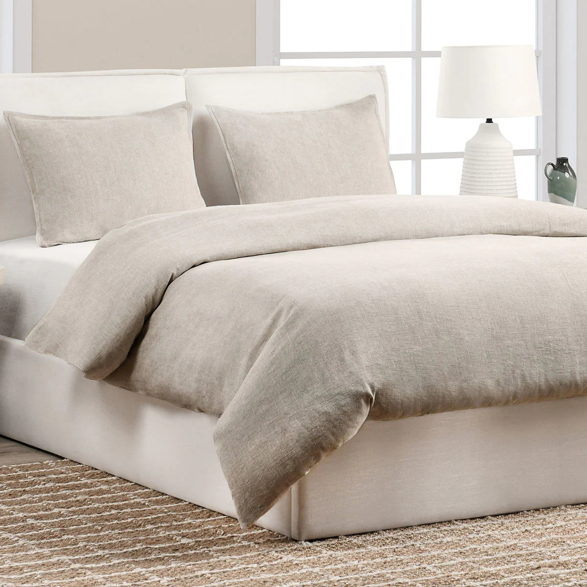 Talia Duvet Collection - Natural/King