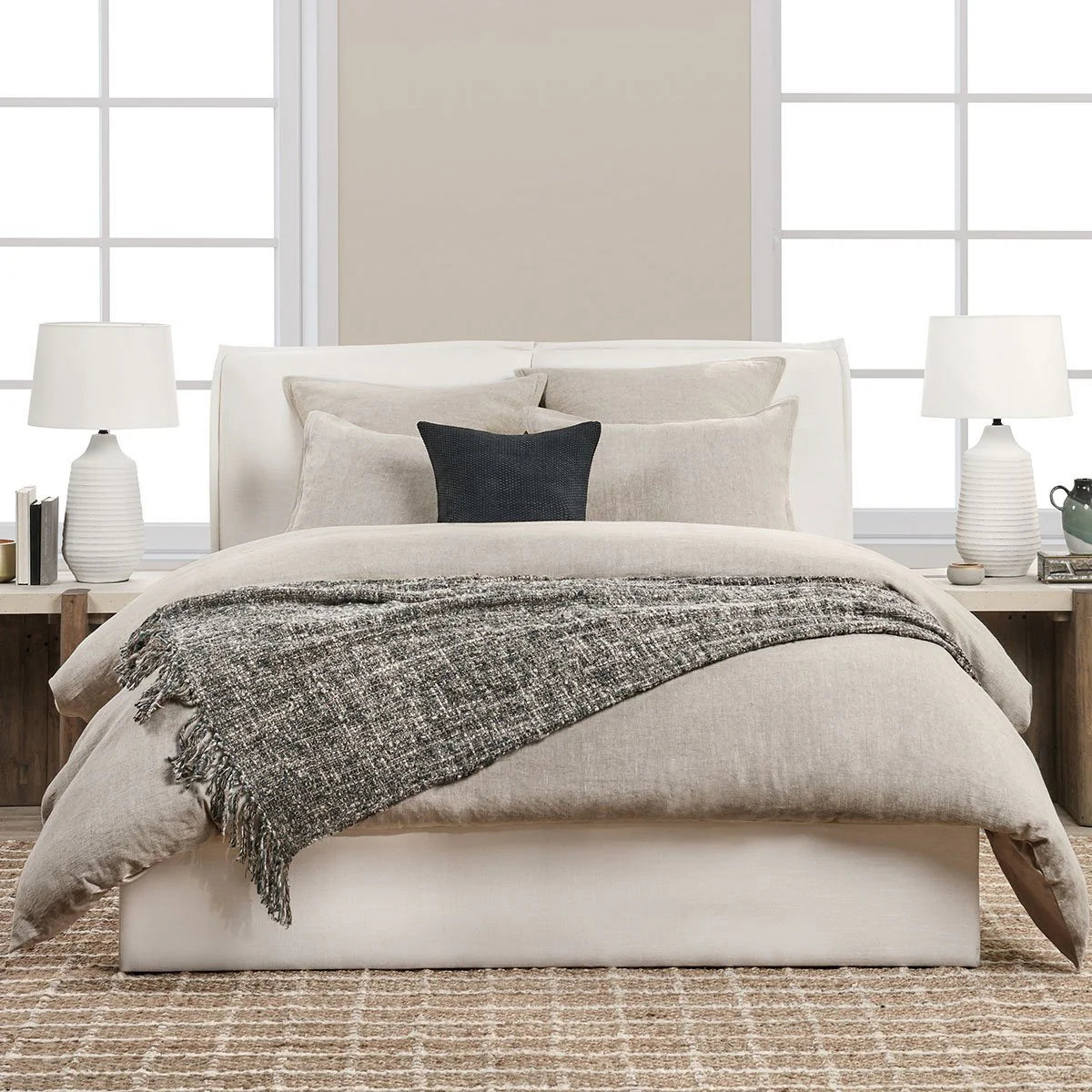 Talia Duvet Collection - Natural/King