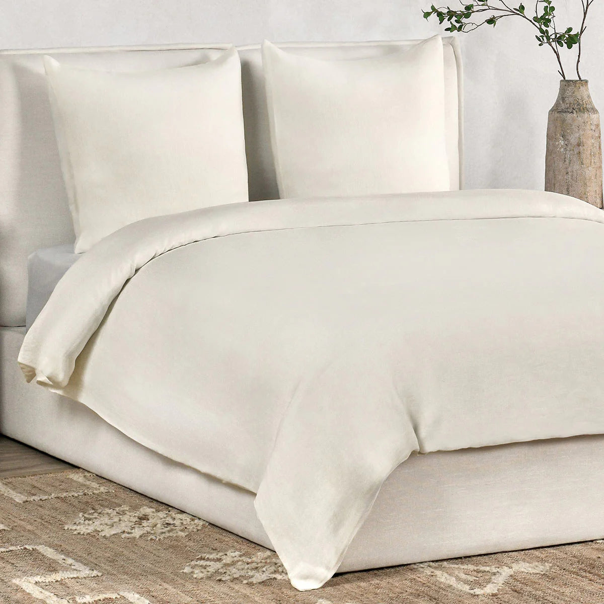 Paloma Hemp Duvet Collection - Ivory/King