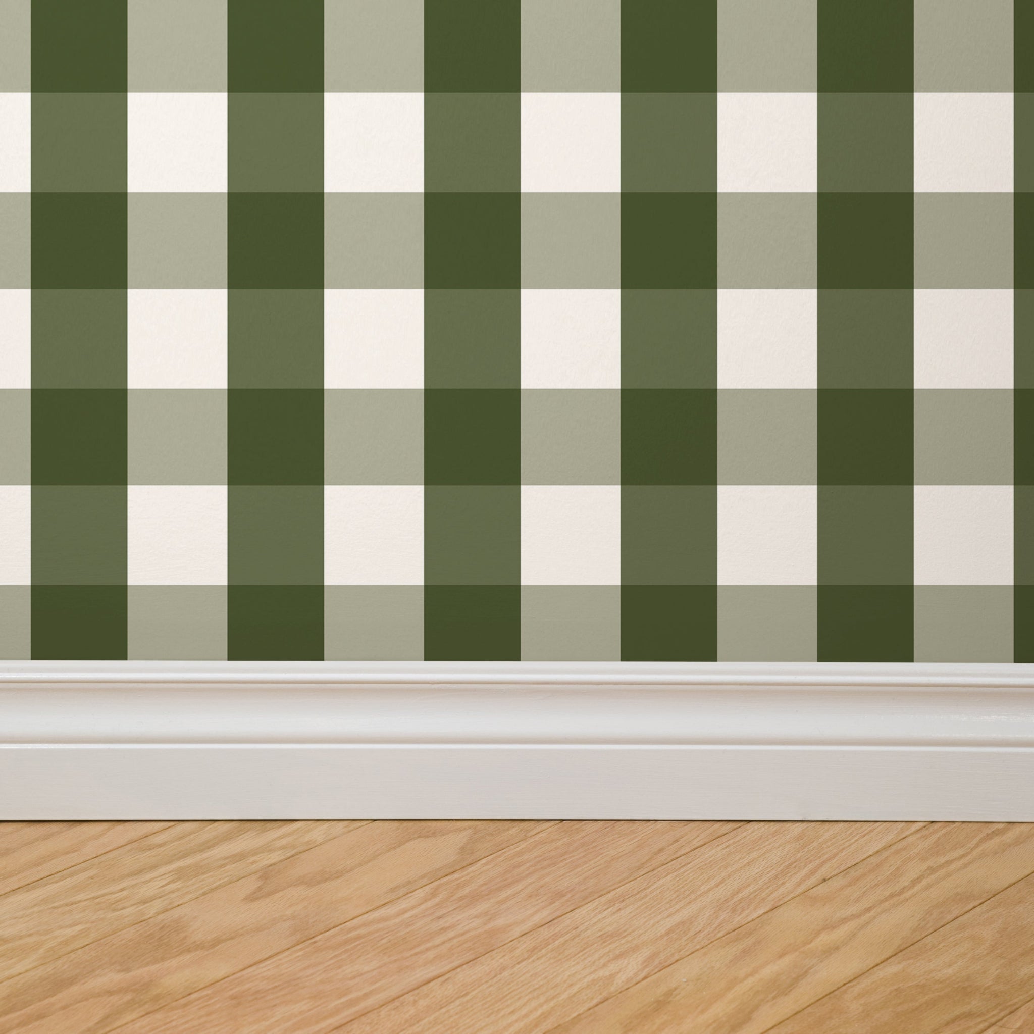Willowside Gingham (Green) Wallpaper