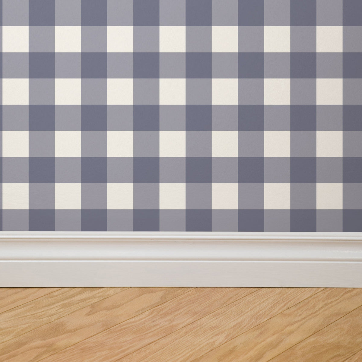 Simply Gingham Small (Navy) Wallpaper