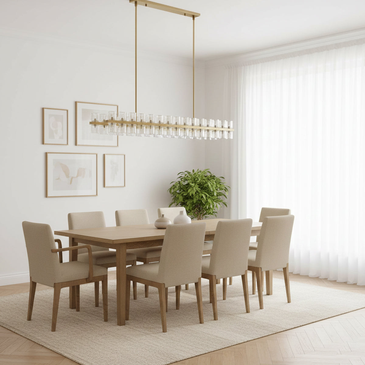 Brach Crystal Rectangular Chandelier