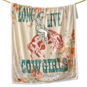 Long Live Cowgirls Campfire Sherpa Throw