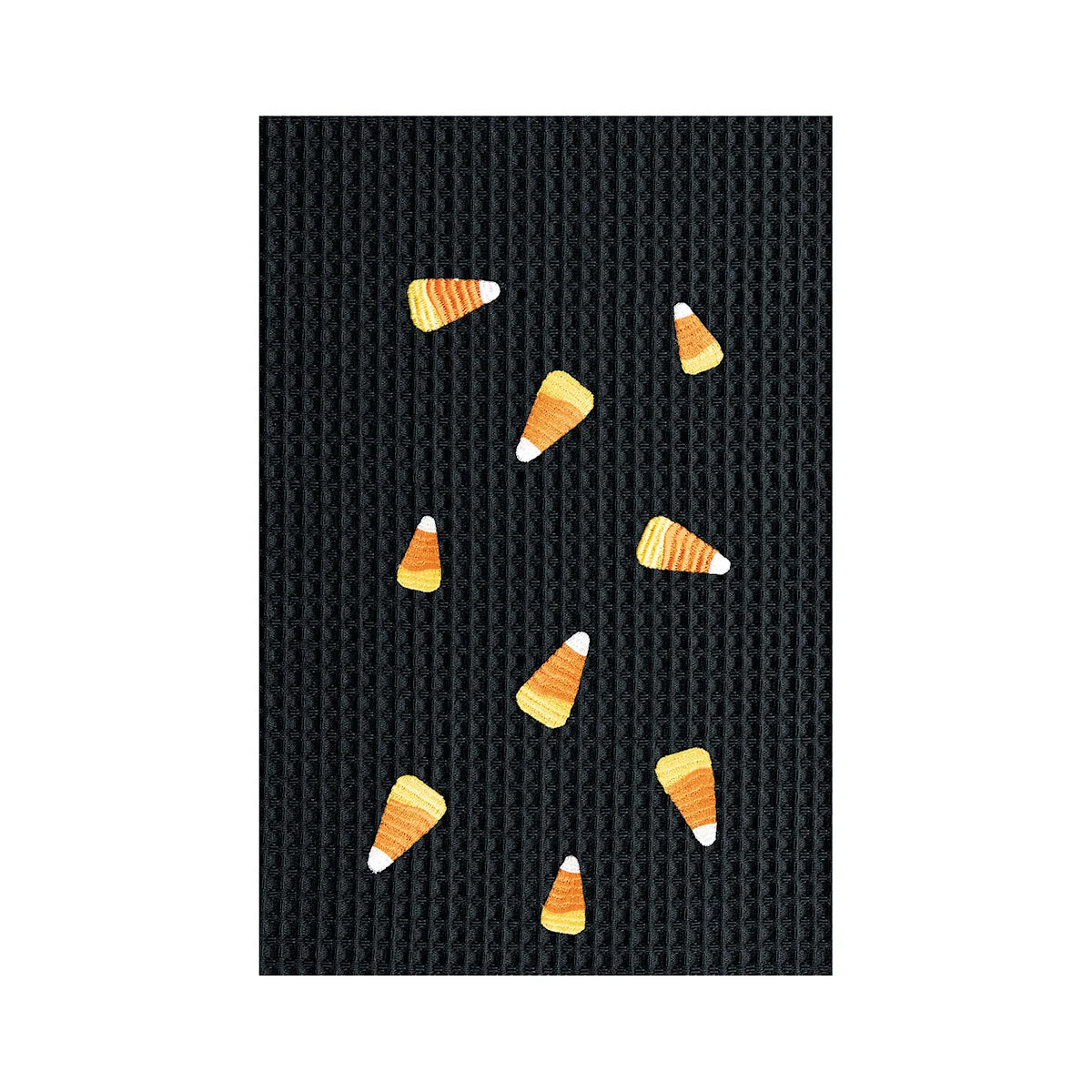 Candy Corn Waffle Weave Kitchen Towel