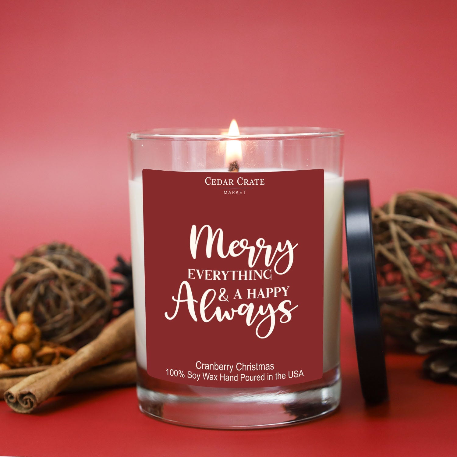 Christmas Candles - Merry Everything & A Happy Always Soy