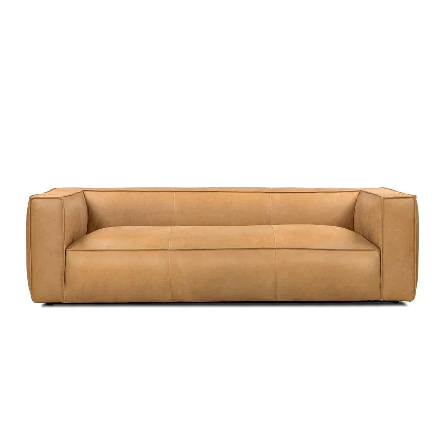 Contemporary Leather Club Sofa