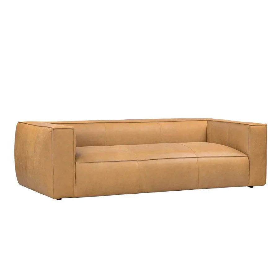 Contemporary Leather Club Sofa