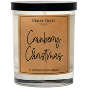 Holiday Candles - Cranberry Christmas Tart Red Berry Kraft