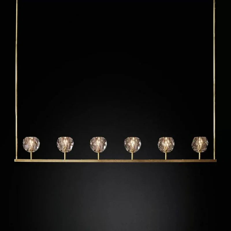 Crystal Ball Linear Chandelier
