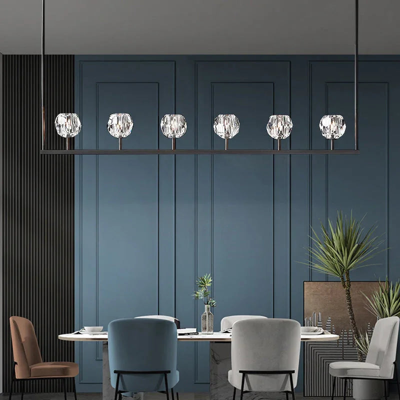 Crystal Ball Linear Chandelier