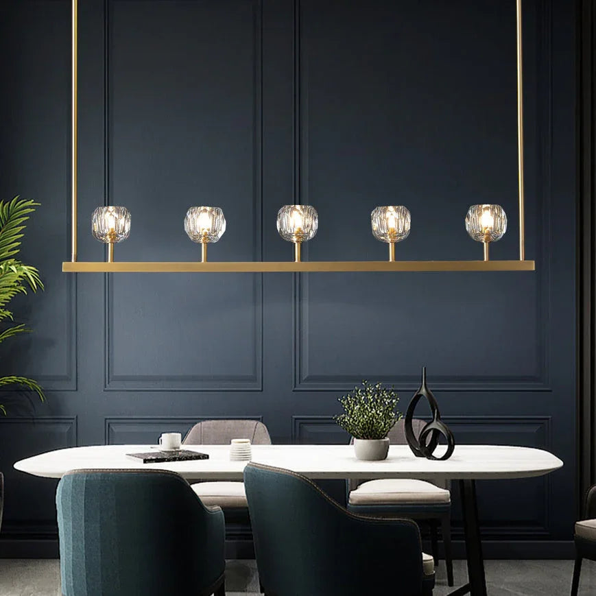 Crystal Ball Linear Chandelier