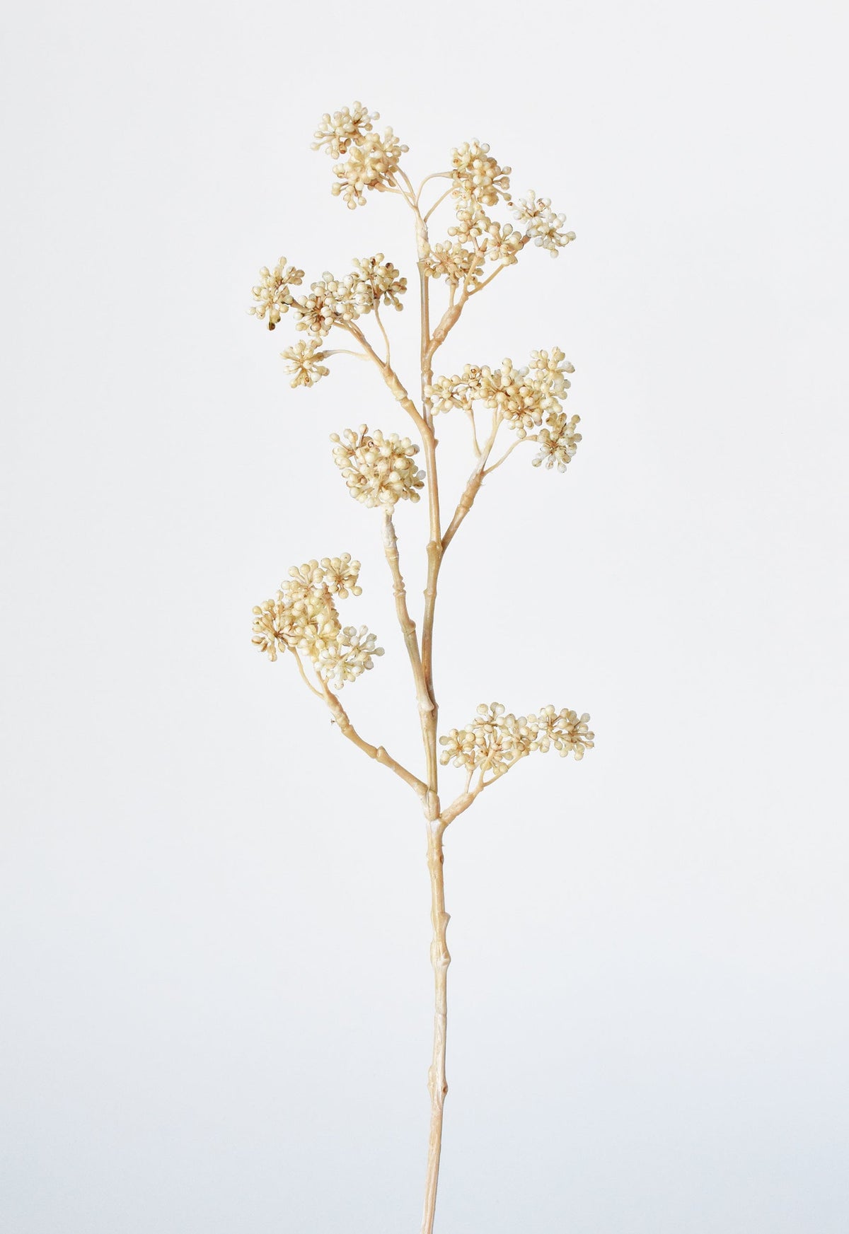 17" Faux Cream Sedum Spray Stem