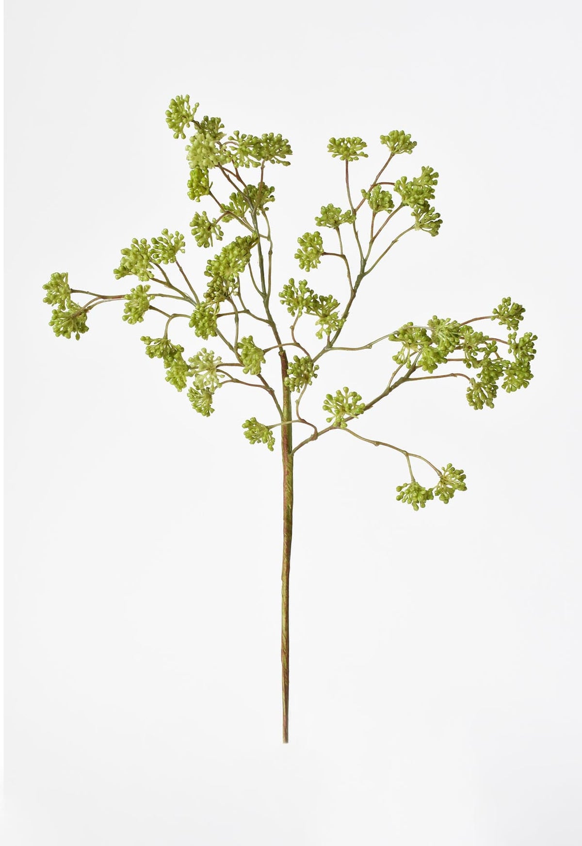 16" Faux Soft Green Sedum Berry Stem