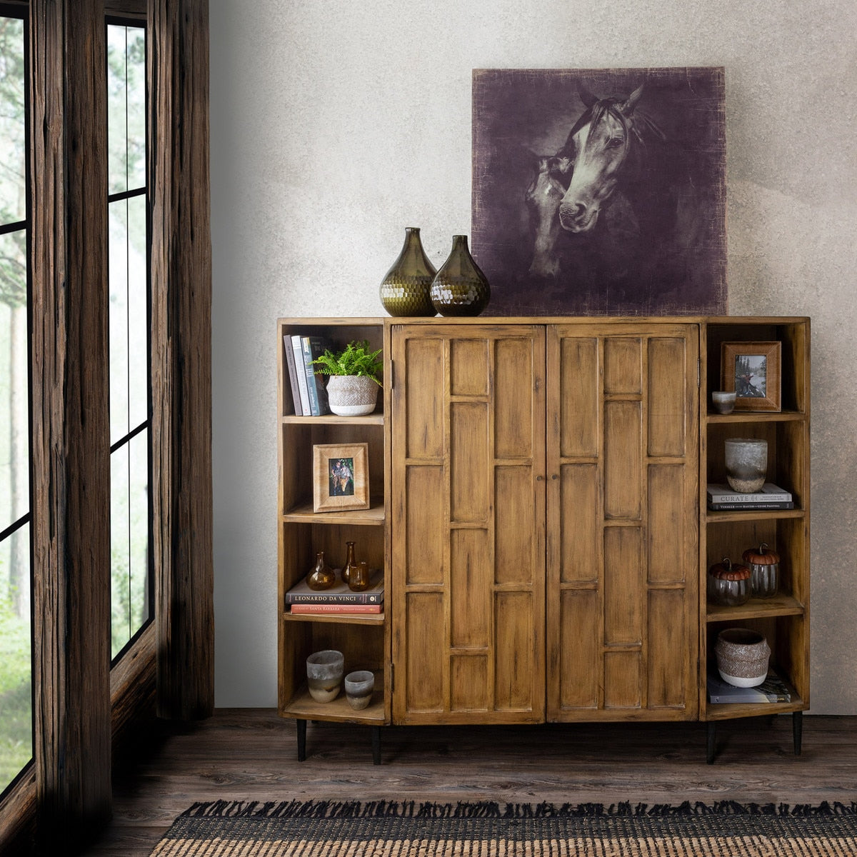 Socorro Storage Cabinet | Patina Natural Finish Rustic Storage