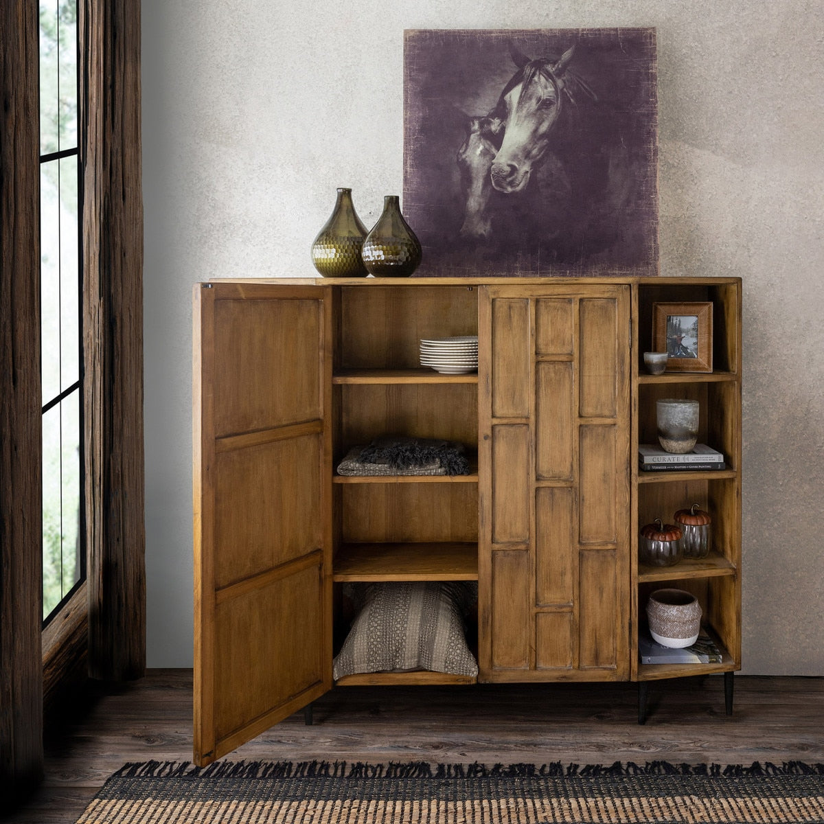 Socorro Storage Cabinet | Patina Natural Finish Rustic Storage