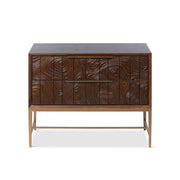 Addison Faux Bois 2-Drawer Chest | Walnut Rustic Storage Accent