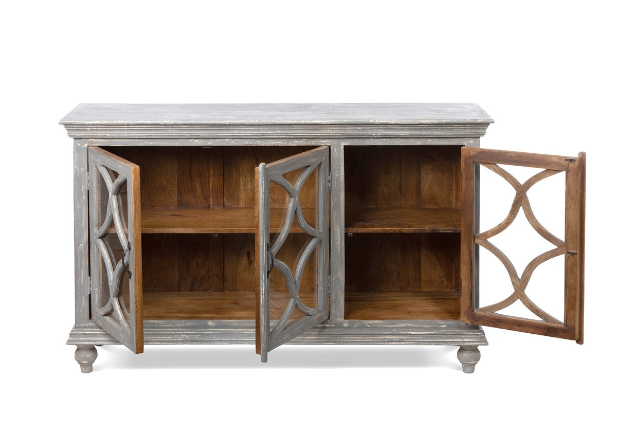 Chantal Sideboard | Grey Washed Rustic Storage