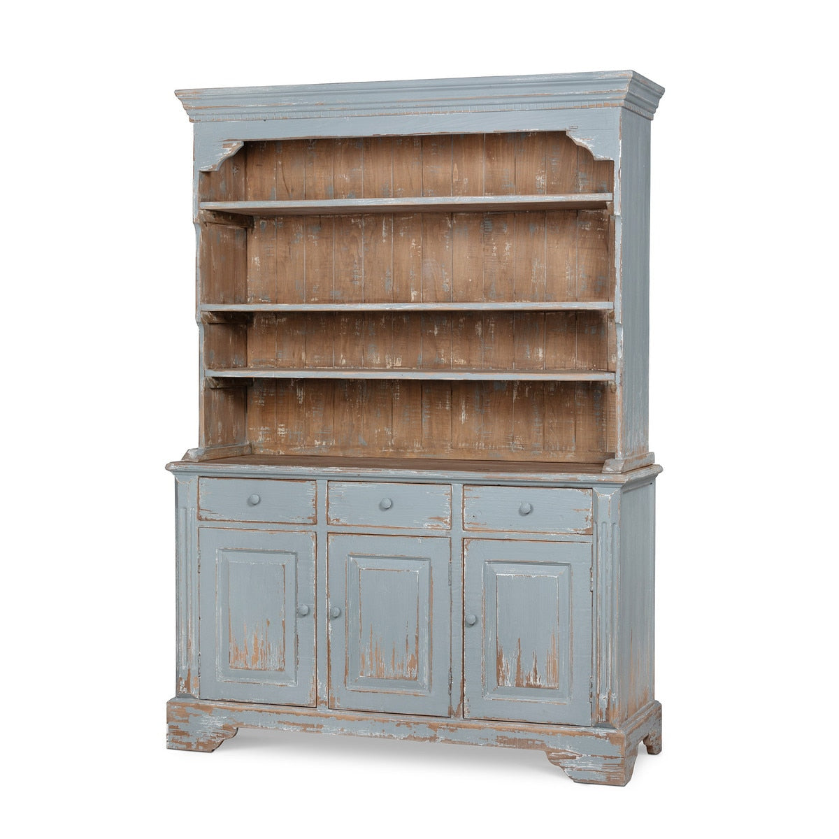 Painted Display Hutch | Antique Grey Storage & Display